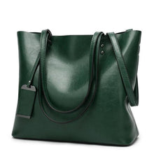 Load image into Gallery viewer, Waxing Leather bucket bag Simple Double strap handbag shoulder bags For Women 2020 All-Purpose Shopping tote sac bolsa feminina
