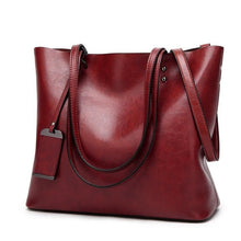 Load image into Gallery viewer, Waxing Leather bucket bag Simple Double strap handbag shoulder bags For Women 2020 All-Purpose Shopping tote sac bolsa feminina
