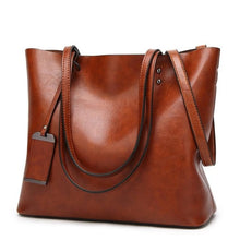 Load image into Gallery viewer, Waxing Leather bucket bag Simple Double strap handbag shoulder bags For Women 2020 All-Purpose Shopping tote sac bolsa feminina
