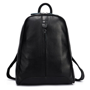 Zency 100% Soft Genuine Leather Fashion Women Backpack Casual Travel Back Pack Bag Preppy Style Girl's Schoolbag Laptop Knapsack