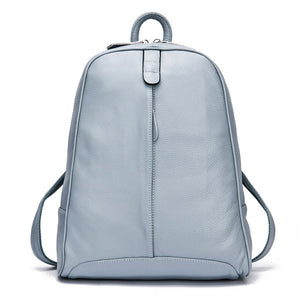 Zency 100% Soft Genuine Leather Fashion Women Backpack Casual Travel Back Pack Bag Preppy Style Girl's Schoolbag Laptop Knapsack