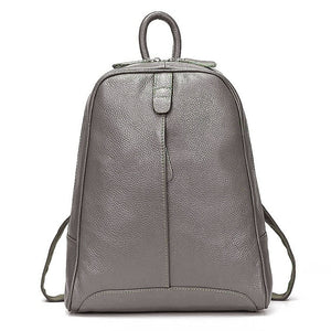 Zency 100% Soft Genuine Leather Fashion Women Backpack Casual Travel Back Pack Bag Preppy Style Girl's Schoolbag Laptop Knapsack
