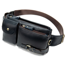 Load image into Gallery viewer, WESTAL Genuine Leather Waist Packs Men Waist Bags Fanny Pack Belt Bag Phone Bags Travel Waist Pack Male Small Waist Bag Leather
