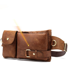 Load image into Gallery viewer, WESTAL Genuine Leather Waist Packs Men Waist Bags Fanny Pack Belt Bag Phone Bags Travel Waist Pack Male Small Waist Bag Leather
