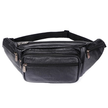 Load image into Gallery viewer, Genuine Leather Waist Bag men Waist Pack Waist Bag Funny Pack Belt Bag  Men Chain Waist Bag For Phone Pouch  Bolso ZZNICK
