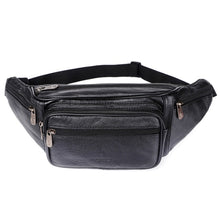 Load image into Gallery viewer, Genuine Leather Waist Bag men Waist Pack Waist Bag Funny Pack Belt Bag  Men Chain Waist Bag For Phone Pouch  Bolso ZZNICK
