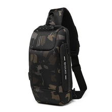 Load image into Gallery viewer, OZUKO 2021 New Multifunction Crossbody Bag for Men Anti-theft Shoulder Messenger Bags Male Waterproof Short Trip Chest Bag Pack
