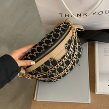 Load image into Gallery viewer, с доставкой Solid Color Chain Small Fanny Packs For Women 2020 winter Fashion Waist Packs Female Phone Purses Ladies Chest Bags
