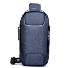 Load image into Gallery viewer, Men&#39;s Waterproof USB Oxford Crossbody Bag Anti-theft Shoulder Sling Bag Multifunction Short Travel Messenger Chest Pack For Male
