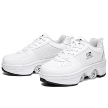 Load image into Gallery viewer, Sneakers Deformation Roller Skate Shoes Parkour Roller Shoes Sneakers With Four Wheels Running Shoes For Unisex Children Shoes
