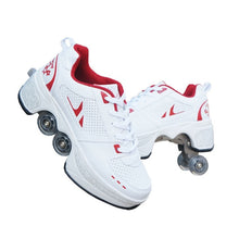 Load image into Gallery viewer, Sneakers Deformation Roller Skate Shoes Parkour Roller Shoes Sneakers With Four Wheels Running Shoes For Unisex Children Shoes
