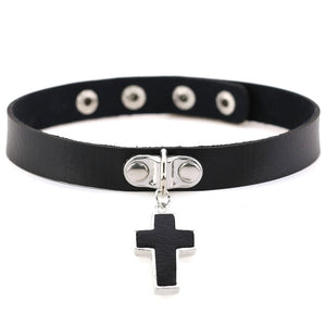 ZIMNO Sexy Punk Egirl Choker Collar Leather Choker Bondage Cosplay Goth Jewelry Women Gothic Male Necklace Harajuku Accessories