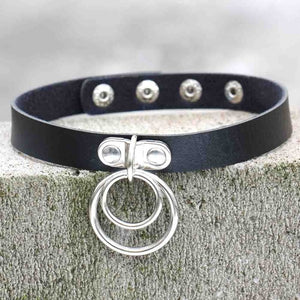 ZIMNO Sexy Punk Egirl Choker Collar Leather Choker Bondage Cosplay Goth Jewelry Women Gothic Male Necklace Harajuku Accessories