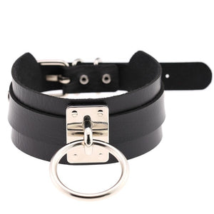 ZIMNO Sexy Punk Egirl Choker Collar Leather Choker Bondage Cosplay Goth Jewelry Women Gothic Male Necklace Harajuku Accessories