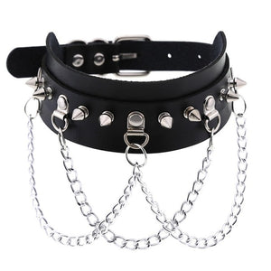 ZIMNO Sexy Punk Egirl Choker Collar Leather Choker Bondage Cosplay Goth Jewelry Women Gothic Male Necklace Harajuku Accessories