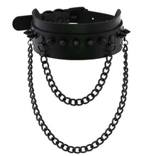 Load image into Gallery viewer, ZIMNO Sexy Punk Egirl Choker Collar Leather Choker Bondage Cosplay Goth Jewelry Women Gothic Male Necklace Harajuku Accessories
