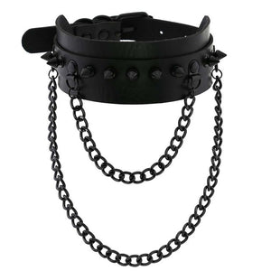 ZIMNO Sexy Punk Egirl Choker Collar Leather Choker Bondage Cosplay Goth Jewelry Women Gothic Male Necklace Harajuku Accessories