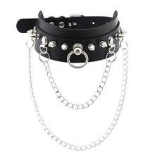 Load image into Gallery viewer, ZIMNO Sexy Punk Egirl Choker Collar Leather Choker Bondage Cosplay Goth Jewelry Women Gothic Male Necklace Harajuku Accessories

