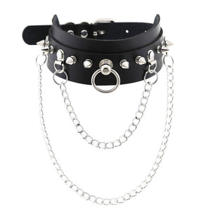 ZIMNO Sexy Punk Egirl Choker Collar Leather Choker Bondage Cosplay Goth Jewelry Women Gothic Male Necklace Harajuku Accessories