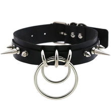 Load image into Gallery viewer, ZIMNO Sexy Punk Egirl Choker Collar Leather Choker Bondage Cosplay Goth Jewelry Women Gothic Male Necklace Harajuku Accessories
