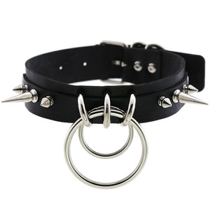 ZIMNO Sexy Punk Egirl Choker Collar Leather Choker Bondage Cosplay Goth Jewelry Women Gothic Male Necklace Harajuku Accessories