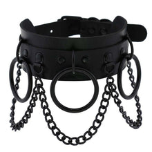 Load image into Gallery viewer, ZIMNO Sexy Punk Egirl Choker Collar Leather Choker Bondage Cosplay Goth Jewelry Women Gothic Male Necklace Harajuku Accessories
