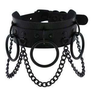 ZIMNO Sexy Punk Egirl Choker Collar Leather Choker Bondage Cosplay Goth Jewelry Women Gothic Male Necklace Harajuku Accessories