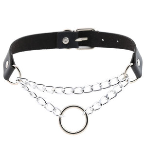 ZIMNO Sexy Punk Egirl Choker Collar Leather Choker Bondage Cosplay Goth Jewelry Women Gothic Male Necklace Harajuku Accessories