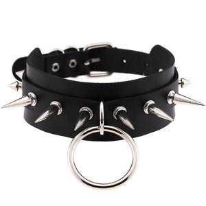 ZIMNO Sexy Punk Egirl Choker Collar Leather Choker Bondage Cosplay Goth Jewelry Women Gothic Male Necklace Harajuku Accessories