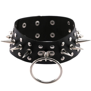 ZIMNO Sexy Punk Egirl Choker Collar Leather Choker Bondage Cosplay Goth Jewelry Women Gothic Male Necklace Harajuku Accessories