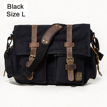 Load image into Gallery viewer, I AM LEGEND Will Smith military Canvas + Genuine leather Men Messenger Bag Canvas Shoulder Bag men Crossbody Bag Casual Bag 2021
