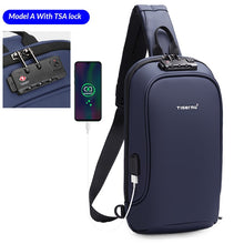 Load image into Gallery viewer, Tigernu New Men Bag USB Charging Chest Bag RFID High Quality Splashproof Chest Bag Outdoor Male Bags 9.7inch Ipad Messenger Bags
