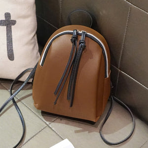 New Women's Backpack PU Leather Travel Shoulder Bag Shoulder Bag Girl Multifunctional Small School Backpack For Women Black