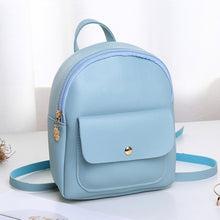 Load image into Gallery viewer, New Women&#39;s Backpack PU Leather Travel Shoulder Bag Shoulder Bag Girl Multifunctional Small School Backpack For Women Black
