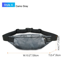 Load image into Gallery viewer, Hk Fanny Pack Black Waterproof Money Belt Bag Men Purse Teenager&#39;s Travel Wallet Belt Male Waist Bags Cigarette Case for Phone
