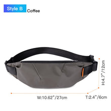 Load image into Gallery viewer, Hk Fanny Pack Black Waterproof Money Belt Bag Men Purse Teenager&#39;s Travel Wallet Belt Male Waist Bags Cigarette Case for Phone
