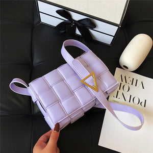 Woven Design Crossbody Bags For Women 2021 Fashion Trend PU Leather Shoulder Bag Solid Color Soft Purses And Handbags Female Bag