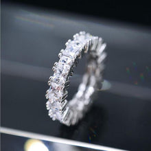 Load image into Gallery viewer, Handmade Eternity Promise Crystal Ring AAA Cz Zircon Engagement Wedding Band Rings for Women Men Finger Party Jewelry CRL1141
