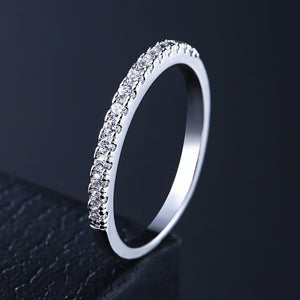 Handmade Eternity Promise Crystal Ring AAA Cz Zircon Engagement Wedding Band Rings for Women Men Finger Party Jewelry CRL1141