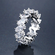 Load image into Gallery viewer, Handmade Eternity Promise Crystal Ring AAA Cz Zircon Engagement Wedding Band Rings for Women Men Finger Party Jewelry CRL1141
