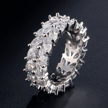 Load image into Gallery viewer, Handmade Eternity Promise Crystal Ring AAA Cz Zircon Engagement Wedding Band Rings for Women Men Finger Party Jewelry CRL1141
