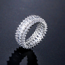 Load image into Gallery viewer, Handmade Eternity Promise Crystal Ring AAA Cz Zircon Engagement Wedding Band Rings for Women Men Finger Party Jewelry CRL1141
