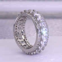 Load image into Gallery viewer, Handmade Eternity Promise Crystal Ring AAA Cz Zircon Engagement Wedding Band Rings for Women Men Finger Party Jewelry CRL1141
