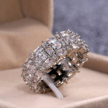 Load image into Gallery viewer, Handmade Eternity Promise Crystal Ring AAA Cz Zircon Engagement Wedding Band Rings for Women Men Finger Party Jewelry CRL1141
