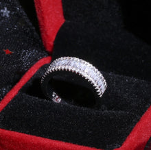 Load image into Gallery viewer, Handmade Eternity Promise Crystal Ring AAA Cz Zircon Engagement Wedding Band Rings for Women Men Finger Party Jewelry CRL1141
