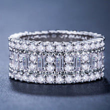 Load image into Gallery viewer, Handmade Eternity Promise Crystal Ring AAA Cz Zircon Engagement Wedding Band Rings for Women Men Finger Party Jewelry CRL1141
