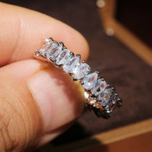 Load image into Gallery viewer, Handmade Eternity Promise Crystal Ring AAA Cz Zircon Engagement Wedding Band Rings for Women Men Finger Party Jewelry CRL1141
