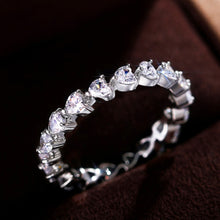 Load image into Gallery viewer, Handmade Eternity Promise Crystal Ring AAA Cz Zircon Engagement Wedding Band Rings for Women Men Finger Party Jewelry CRL1141
