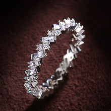 Load image into Gallery viewer, Handmade Eternity Promise Crystal Ring AAA Cz Zircon Engagement Wedding Band Rings for Women Men Finger Party Jewelry CRL1141
