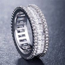 Load image into Gallery viewer, Handmade Eternity Promise Crystal Ring AAA Cz Zircon Engagement Wedding Band Rings for Women Men Finger Party Jewelry CRL1141
